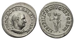Roman Imperial Balbinus (238 n. Chr.). Denar. 238 n. Chr. Rom. Vs: IMP C D CAEL BALBINVS AVG. Büste mit Lorbeerkranz, Paludament und Panzer rechts. Rs: LIBERALITAS AVGVSTORVM. Liberalitas mit Verteilb