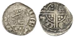 Medieval - Germany Unbekannte gräflich Lippische Münzstätte. Bernhard III. (1229 - 1265). Pfennig (Silber). Vs: Gekrönter Kopf über Schild rechts. Rs: Verdoppeltes Langkreuz, in den Quadranten je drei