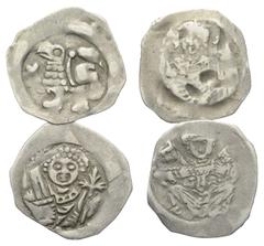 Medieval - Lots Mittelalter - Lots. Regensburg - Herzoglich. Otto II. (1231 - 1253). Lot (2 Stück, Silber): Pfennig, um 1230/40 bzw. 1240/60. Regensburg. Vs: Löwe mit Adlerkopf nach links / Büste des 