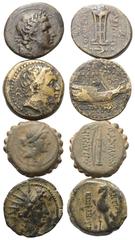Lots - Ancient Coins Griechische Münzen - Lots. Seleukidisches Königreich. Antiochos II. (261 - 246 v.Chr.) / Antiochos IV. (175 - 164 v. Chr.) / Demetrios I. (162 - 150 v. Chr.) / Antiochos VIII. ( 1