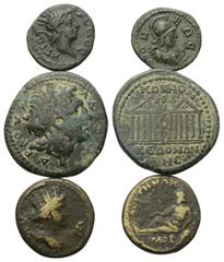 Lots - Ancient Coins Provinzialrömische Münzen - Lots. Tomis (Moesia Inferios) / Koinon (Makedonien) / Mostene (Lydien). Pseudo-autonome Prägungen. Lot (3 Stück): 3 Bronzen, 1. Jhdt. v. - 3. Jhdt. n. 