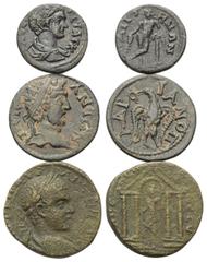 Lots - Ancient Coins Provinzialrömische Münzen - Lots. Saitta (Lydien) / Hadrianopolis (Phrygien) / Neapolis (Samarien). Sabina (gest. 136 n. Chr.) / Tiberius (14 - 37 n. Chr.) / Nero (54 - 68 n. Chr.