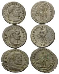 Lots - Ancient Coins Römische Münzen - Lots. Maximianus Herculius (285 - 310 n. Chr.) / Constantius I. Chlorus (305 - 306 n. Chr.) als Caesar / Galerius Maximianus (305 - 311 n. Chr.) als Caesar Lot (