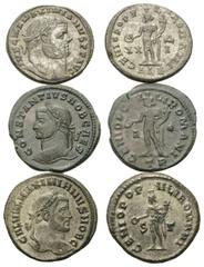 Lots - Ancient Coins Römische Münzen - Lots. Maximianus Herculius (285 - 310 n. Chr.) / Constantius I. Chlorus (305 - 306 n. Chr.) als Caesar / Galerius Maximianus (305 - 311 n. Chr.) als Caesar Lot (