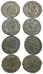 Lots - Ancient Coins Römische Münzen - Lots. Licinius I. (308 - 324 n. Chr.) / Constans (337 - 350 n. Chr.) / Vetranio (350 n. Chr.) / Gratianus (375 - 383 n. Chr.) Lot (4 Stück): 1 Follis und 3 Maior