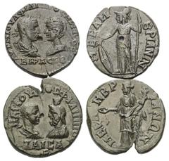 Roman Provincial Coins - Lots Provinzialrömische Münzen - Lots. Mesembria (Thrakien). Philippus I. Arabs (244 - 249 n. Chr.) und Otacilia / Philippus II. (247 - 249 n. Chr.) und Serapis. Lot (2 Stück)