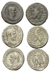 Roman Provincial Coins - Lots Provinzialrömische Münzen - Lots. Antiocheia am Orontes (Seleukis und Pierien). Macrinus (217 - 218 n. Chr.) / Philippus I. Arabs (244 - 249 n. Chr.) / Traianus Decius (2