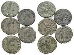 Roman Coins - Lots Römische Münzen - Lots. Constantius II. (337 - 361 n. Chr.) / Constantius Gallus (Caesar 351 - 354 n. Chr.) / Gratianus (375 - 383 n. Chr.) / Theodosius I. (379 - 395 n. Chr.) / Arc