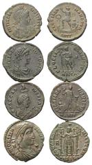 Roman Coins - Lots Römische Münzen - Lots. Constantius II. (337 - 361 n. Chr.) / Theodosius I. (379 - 395 n. Chr.) / Arcadius (395 - 408 n. Chr.). Lot (4 Stück): 4 Maiorinen. Siscia / Antiochia. Vs: B