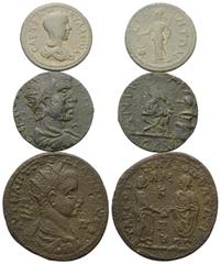 Roman Provincial Coins - Lots Provinzialrömische Münzen - Lots. Antiocheia am Mäander in Karien / Tarsos in Kilikien / Side in Pamphylien. Gordianus III. (238 - 244 n. Chr.) / Tranquillina (Gemahlin d