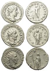 Roman Coins - Lots Römische Münzen - Lots. Gordianus III. (238 - 244 n. Chr.) / Philippus I. Arabs (244 - 249 n. Chr.) / Traianus Decius (249 - 251 n. Chr.). Lot (3 Stück): 3 Antoniniane (Silber). Rom