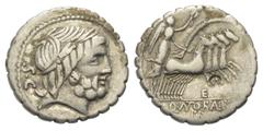 Roman Republican Q. Antonius Balbus. Denar (Silber). 83 - 82 v. Chr. Rom. Vs: S. C. Kopf des Jupiter mit Lorbeerkranz rechts. Rs: Q. ANTO. BALB. Victoria in Quadriga, in der Rechten Kranz, in der Link