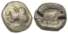 Griechische Münzen Dynasten von Lykien. Unbestimmte Dynasten. Stater (Silber). Um 480 v. Chr. Vs: Pegasos nach links fliegend. Rs: Vorderteil eines Stieres links in vertieftem Quadrat. 20 mm. 8,89 g. 