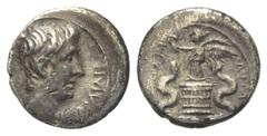 Römische Kaiserzeit Augustus (31 v. - 14 n. Chr.). Quinar (Silber). 29 - 28 v. Chr. Ephesus (?). Vs: CAESAR IMP VII. Kopf des Augustus rechts. Rs: ASIA RECEPTA. Victoria mit Kranz und Palmzweig auf Ci