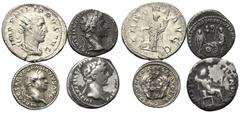 Roman Coins - Lots Römische Münzen - Lots. Römische Kaiserzeit. Augustus (31 v. - 14 n. Chr.), Tiberius (14 - 37 n. Chr.), Vespasianus (69 - 79 n. Chr.) und Philippus I. Arabs (244 - 249 n. Chr.) Lot 