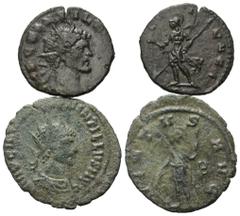 Roman Coins - Lots Römische Münzen - Lots. Römische Kaiserzeit. Quintillus (270 n. Chr.). Lot (2 Stück): Antoniniane. Fast sehr schön. Verkauft wie besehen, keine Rückgabe / Sold as viewed, no return.