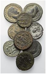 Roman Coins - Lots Römische Münzen - Lots. Römische Kaiserzeit. Lot (9 Stück): Bronzemünzen der Tetrarchie (u. a. Maximinus Daia, Licinius und Licinius II.). Fast sehr schön - sehr schön, 1x versilber