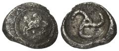 Greek Coins Dynasten von Lykien. Khinakha (ca. 470 / 440 v. Chr.). 1/3 Stater (Tetrobol, Silber). Ca. 470 - 440 v. Chr. Vs: Pegasos auf Rundschild nach links fliegend. Rs: Triskeles in rundem Incusum.