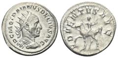 Roman Imperial Coinage Traianus Decius (249 - 251 n. Chr.). Antoninian (Silber). 249 - 250 n. Chr. Rom. Vs: IMP C M Q TRAIANVS DECIVS AVG. Büste mit Strahlenkrone, Paludament und Panzer rechts. Rs: AD