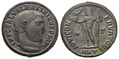 Roman Imperial Coinage Maximinus II. Daia (310 - 313 n. Chr.). Follis. 312 n. Chr. Antiochia. Vs: IMP C GAL VAL MAXIMINVS P F AVG. Kopf mit Lorbeerkranz rechts. Rs: IOVI CONSERVATORI / Stern - A / ANT