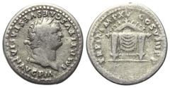 Roman Imperial Coinage Titus (79 - 81 n. Chr.). Denar (Silber). 80 n. Chr. Rom. Vs: IMP TITVS CAES VESPASIAN AVG P M. Kopf mit Lorbeerkranz rechts. Rs: TR P IX IMP XV COS VIII P P. Geflügeltes Blitzbü