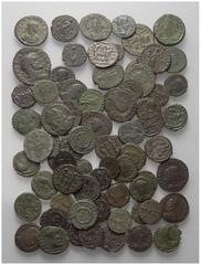 Lots - Ancient Coins Römische Münzen - Lots. Kaiserzeit. Lot (74 Stück): Bronzemünzen aus dem späten 3. Jh. und 4. Jh. Unter anderem: Probus, Diocletianus, Constantius I. Chlorus, Constans, Iulianus I