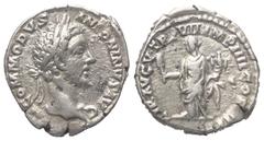 Roman Imperial Coinage Commodus (177 - 192 n. Chr.). Denar (Silber). 181 - 182 n. Chr. Rom. Vs: M COMMODVS ANTONINVS AVG. Kopf mit Lorbeerkranz rechts. Rs: LIB AVG V TR P VII IMP IIII COS II P P. Libe
