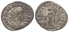 Roman Imperial Coinage Numerianus (283 - 284 n. Chr.). Antoninian (Kupfer). 283 - 284 n. Chr. Ticinum. Vs: IMP NVMERIANVS P F AVG. Büste mit Strahlenkrone, Paludament und Panzer rechts. Rs: PROVIDENT 