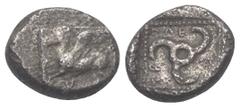 Greek Dynasten von Lykien. Kuprilli (ca. 470 - 435 v. Chr.). 1/3 Stater (Tetrobol, Silber). Vs: Pegasos nach links fliegend. Rs: Triskeles in vertieftem Perlquadrat. 14 mm. 2,99 g. Müseler -; Traité -