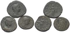 Lots - Ancient Coins Römische Münzen - Lots. Kaiserzeit. Lot (3 Stück, Bronze): Sesterz der Iulia Maesa (gest. 224 n. Chr.), As des Severus Alexander (222 - 235 n. Chr.) und Sesterz der Iulia Mamaea (