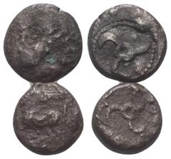 Lots - Ancient Coins Griechische Münzen - Lots. Dynasten von Lykien. Lot (2 Stück, Silber): Tetrobol, 5. - 4. Jhdt. v. Chr. Fast sehr schön. Verkauft wie besehen, keine Rückgabe / Sold as viewed, no r