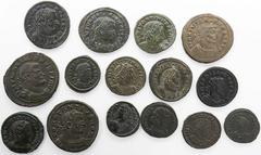 Ancients - Roman Bronze Roman Empire, Bronze and Billion of the Tetrarchy and House of Constantine (15): Maximian (2): i) AE Follis, Laureate, draped and cuirassed bust right rev. Genius standing left