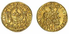 World - European Milled (post-16 The Augusta Collection of European Gold Coins | Austria, Salzburg, Franz Anton von Harrach (1709-1727), Gold ¼-Ducat, 1709, FRAN : ANT : D : G : ARCHIEP : SALISB :, ca
