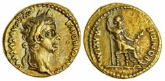 Ancients - Roman Gold The 'Ostorius' Collection | NGC Choice VF | Roman Empire, Tiberius (14-37), AV Aureus, AD 30-37, Lugdunum, TI CAESAR DIVI AVG F AVGVSTVS, laureate head right rev. PONTIF MAXIM, L