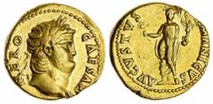 Ancients - Roman Gold The 'Ostorius' Collection | NGC Choice VF | Roman Empire, Nero (54-68), AV Aureus, AD 64-65, Rome, NERO CAESAR, laureate head right rev. AVGVSTVS GERMANICVS Nero, radiate and tog