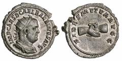 Ancients - Roman Silver Roman Empire, Balbinus (AD 238), AR Antoninianus, Rome, IMP CAES D CAEL BALBINVS AVG radiate, draped and cuirassed bust right rev. FIDES MVTVA AVGG clasped right hands, 4.11g (