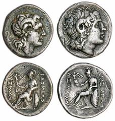 Ancients - Greek Silver The 'Kyrios' Collection | Kingdom of Thrace, Lysimachos (323-281 BC) (2): i) AR Tetradrachm, head of Alexander III 'the Great' right with horn of Ammon, rev. BASILEOS LYSIMAXOY
