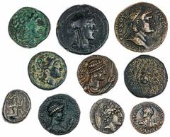 Ancients - Greek Bronze A Selection of Ancient Coins from Italy to India (10): i) Apulia, Nuceria AE 20 c. 225-220 BC, laureate head of Apollo right, rev. horse standing left, pentagram below, 7.47g (