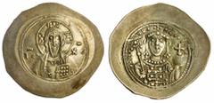 Ancient - Byzantine Byzantine Empire, Michael VII Dukas (AD 1071-1078), EL Histamenon Nomisma, Constantinople, bust of Christ facing wearing nimbus, pallium and colonium and raising right hand in bene