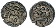 Celtic Coins The 'Haddenham' Collection of English Coins | Iceni, Uninscribed Coinage (50 BC - AD 50), 'Norfolk Wolf', Type II, Base AV Stater, wreath, cloak and crescents, rev. wolf left, 5.43g (VA 6