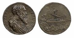Historical Medals - Commemorativ Italy, Leone Leoni (c.1509-90), Bronze Medal, Andrea Doria, Genoese Admiral (1466-1550), ANDREAS DORIA . P . P ., cuirassed and draped bust right, wearing Badge of the