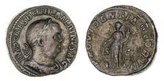 Ancient Coins Roman Empire, Balbinus (AD 238), AE Sestertius, IMP CAES D CAEL BALBINVS AVG, laureate, draped and cuirassed bust right, rev. PROVIDENTIA DEORVM, Providentia standing left, holding rod a