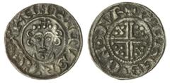 THE ISLADULCIE COLLECTION OF MEDIEVAL SILVER COINS John 'Lacklands' (1199-1216), 'Short Cross' Penny, 1205-1207, Class 5b2, Durham, Pieres, + hENRICVS R | EX, crowned bust facing, holding trefoil-tipp