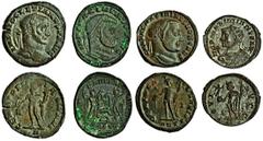 Ancient Coins Maximian (286-305, 306-308 and 310), Antoninianus, Lugdunum, 289-291, radiate bust left, wearing consular robes and holding eagle-tipped sceptre, rev. iovi avgg, Jupiter standing left, e