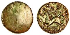 Celtic Coins (x) Celtic, Cantiaci (c.50-30 BC), gold Stater, late Weald net, blank, rev. horse left annulet on chest, ringed-pellets above, pellet above and below tail, net below (Mack 84; Rudd ABC 18