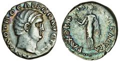 Ancient Coins Otho (AD 69), AR Denarius, Rome, bare head right, rev. PAX ORBIS TERRARVM, Pax standing left, holding branch and caduceus (RIC 4; BMC 3; RSC 3), good portrait, very fine.