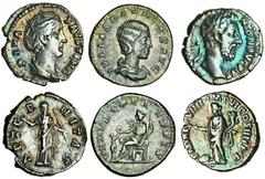 Ancient Coins Commodus (AD 177-192), AR Denarius, 183-5, Rome, laureate head right, rev. PM TRP VIIII IMP VI COS IIII PP, Pax standing left, holding branch and cornucopia (BMC 125; RSC 451a), good fin