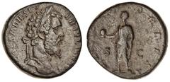 Ancient Didius Julianus (28th March-1st/2nd June AD 193), AE Sestertius, laureate head right, IMP CAES M DID SEVER IVLIAN AVG, rev. [RECTOR] ORBIS, S- C, Julian standing left, togate, holding globe (R