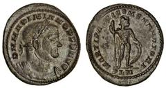 Ancient Coins Maximian (Second Reign AD 306-308), AE Nummus (25.4 x 26.9 mm 6.96 g 6h), London mint c. November - December 307DN MAXIMIANO P F S AVG, cuirassed bust of Maximian, rev. MARTI PATRI CONSE