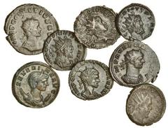 Ancient Coins-Roman Silver Antoniniani of Marius (268), Cologne, radiate bust right, rev. concordia militvm, clasped right hands (RIC 7; C. 5), Victorinus (268-270), similar bust, rev. pax avg, Pax st